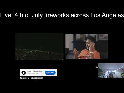 Live Drone footage July 4th fireworks – Los Angreles